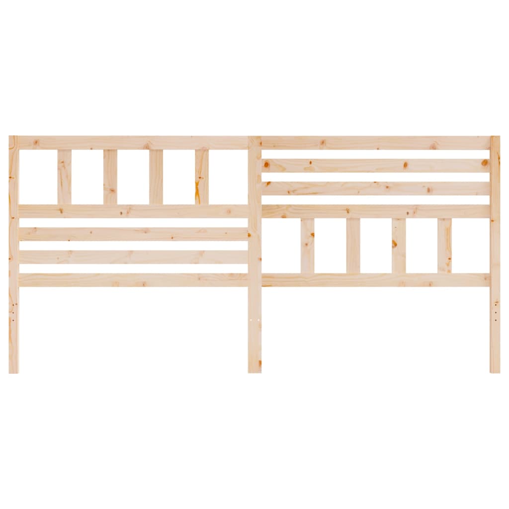 Bed Headboard | Natural Wood | Solid Pine Wood | 206x4x100 cm | Durable