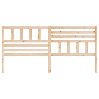 Bed Headboard | Natural Wood | Solid Pine Wood | 206x4x100 cm | Durable