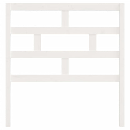 Bed Headboard White 81x4x100 cm Solid Wood Pine
