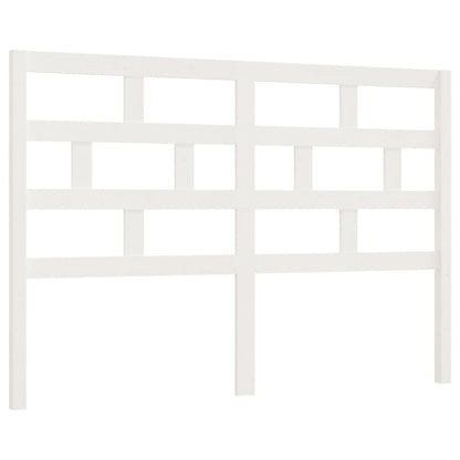 Bed Headboard White 126x4x100 cm Solid Wood Pine