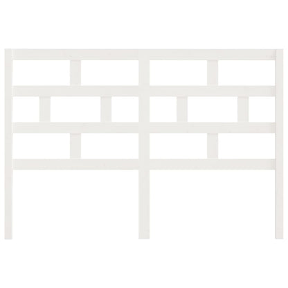 Bed Headboard White 126x4x100 cm Solid Wood Pine