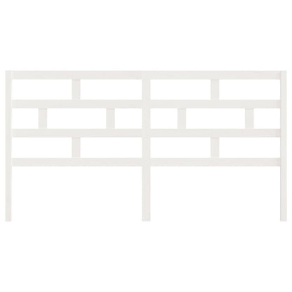 Bed Headboard White 186x4x100 cm Solid Wood Pine