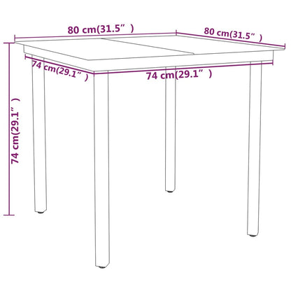 Garden Dining Set | Black | Powder-coated steel | Standard