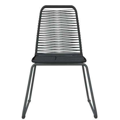 Garden Dining Set | Black | Powder-coated steel | 5 piece set