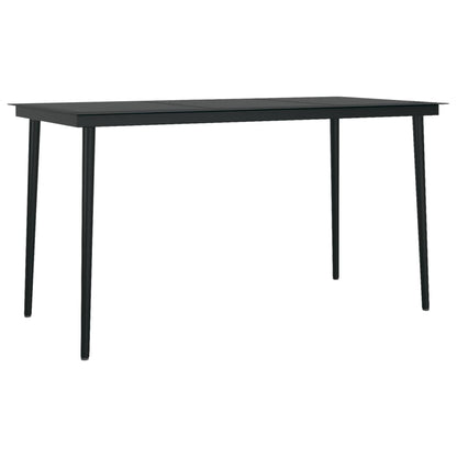 Garden Dining Set | Black | Powder-coated steel | 5 piece set