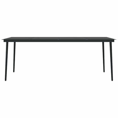 9 Piece Garden Dining Set Black