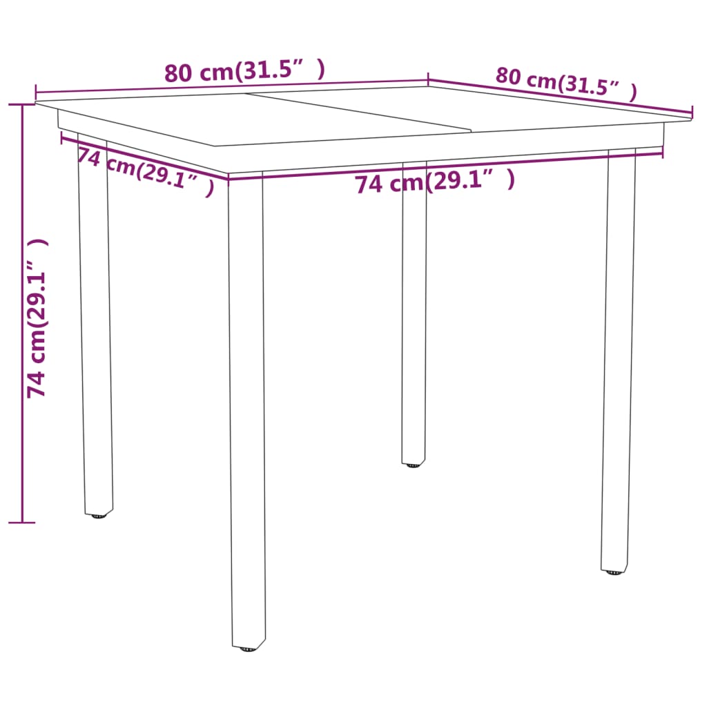 Garden Dining Set | Black