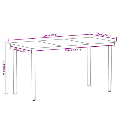 Dining Set | Black | Powder-Coated Steel | Medium |  Durable