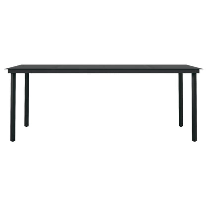 Dining Set | Black | Powder-coated steel, glass, cotton rope | Large