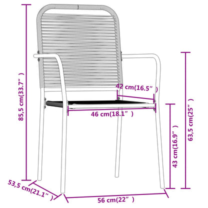 Dining Set | Black | Steel | Medium | Durable | Garden Dining Set