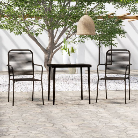Dining Set | Black | Steel | Medium | Durable | Garden Dining Set