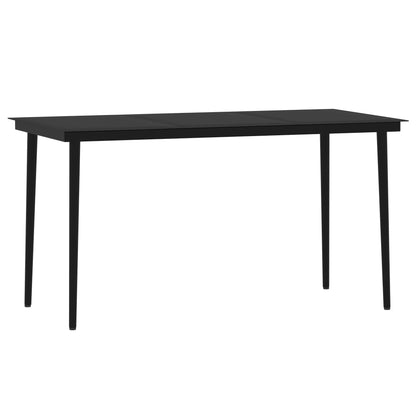 Dining Set | Black | Powder-coated steel | 5 Piece Set | Durable