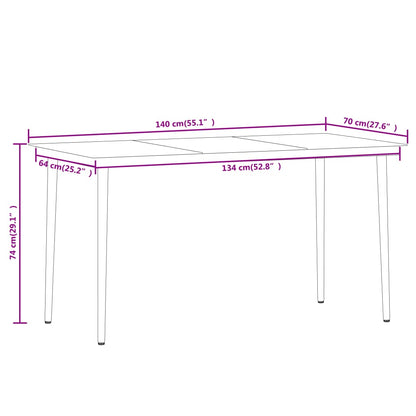 Dining Set | Black | Powder-coated steel | 5 Piece Set | Durable