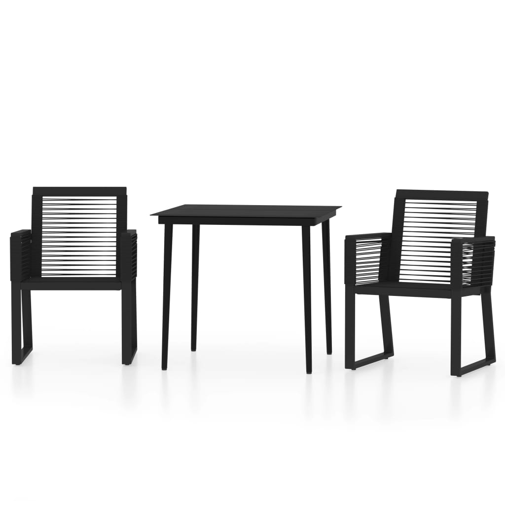 Dining Set | Black | Powder-coated steel | Medium