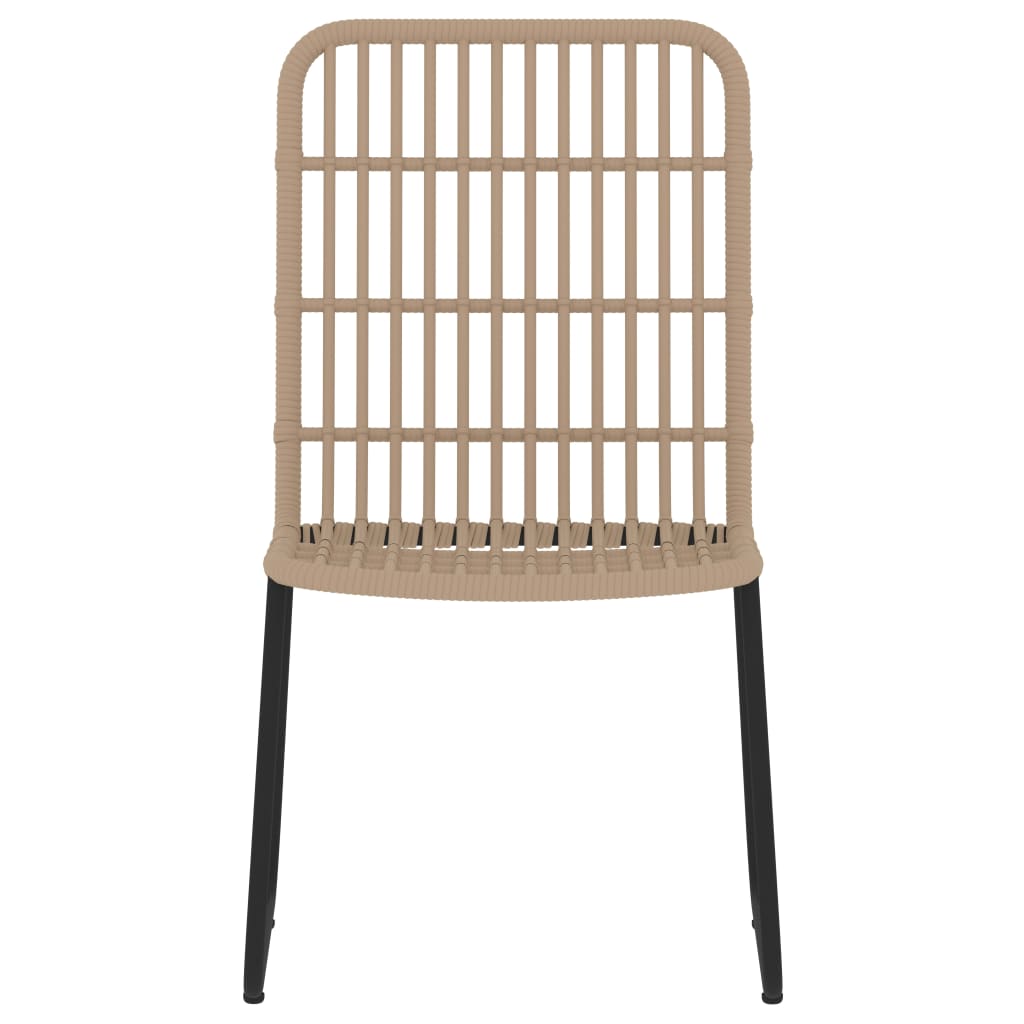 Dining Set | Oak and Black | PE Rattan and Powder-Coated Steel | Standard