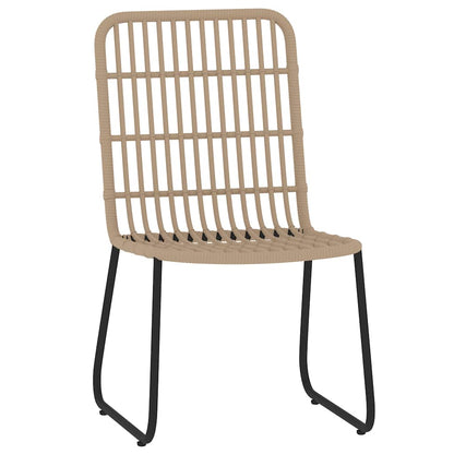 Dining Set | Oak and Black | PE rattan | Medium | Stackable | Dining Set