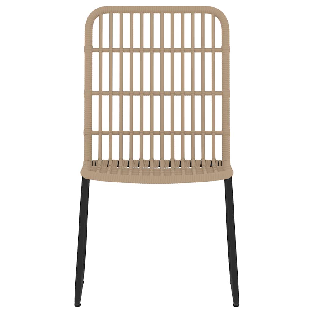 Dining Set | Oak and Black | PE rattan | Medium | Stackable | Dining Set