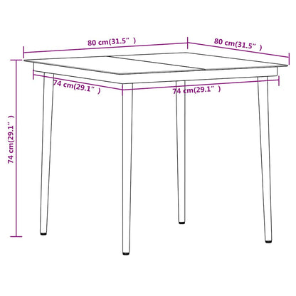 3099173 vidaXL 3 Piece Garden Dining Set Oak (48582+318749)