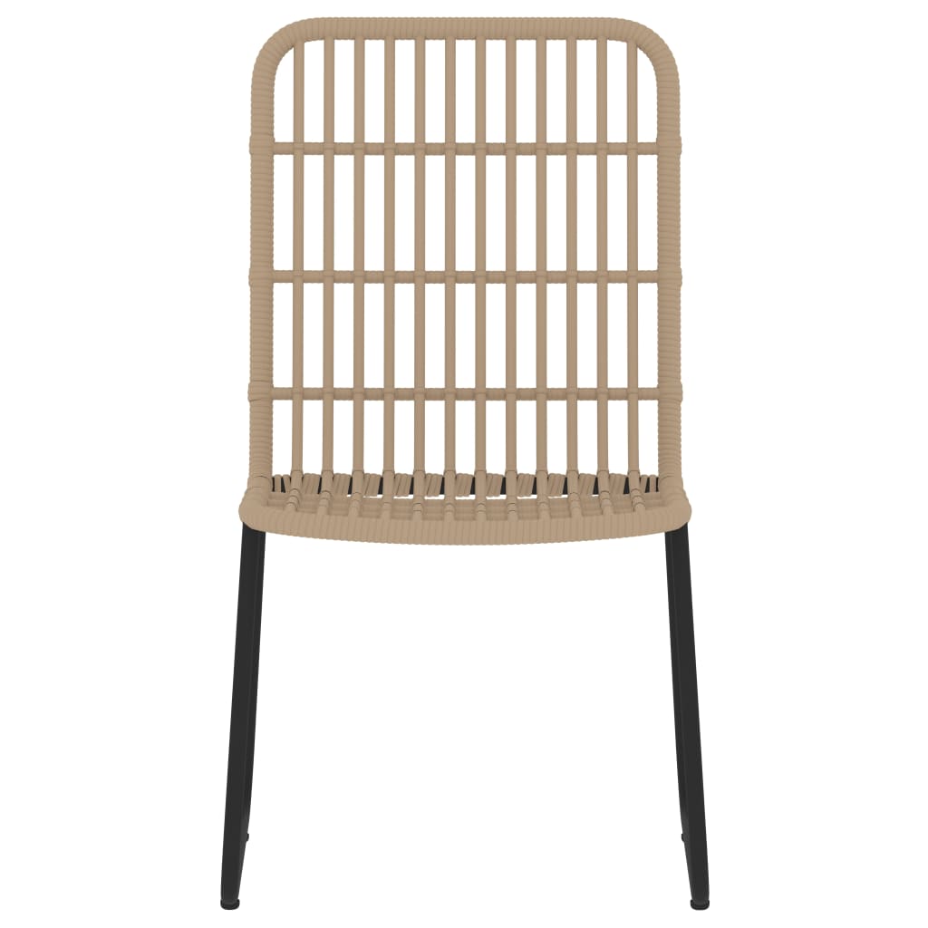 Dining Set | Oak and black | PE rattan, powder-coated steel, glass