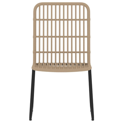 Dining Set | Oak and black | PE rattan, powder-coated steel, glass