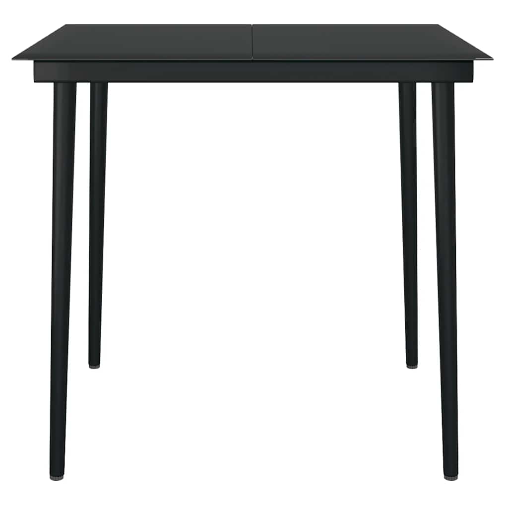 5 Piece Garden Dining Set Black