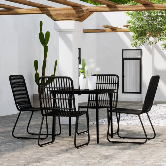 Dining Set | Black | Powder-coated Steel | Medium | Lightweight