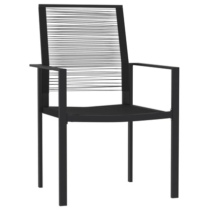 Dining Set | Black | Powder-coated steel, glass