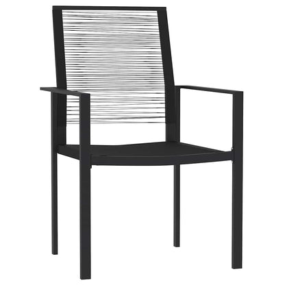 3 Piece Garden Dining Set Black
