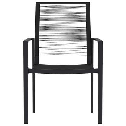 3 Piece Garden Dining Set Black