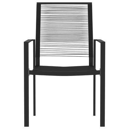 Dining Set | Black | Powder-coated steel | Large | Durable | Dining Set