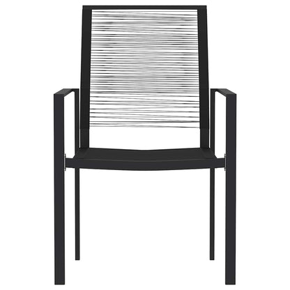7 Piece Garden Dining Set Black