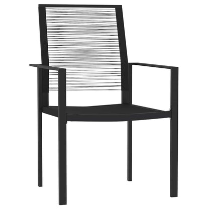 9 Piece Garden Dining Set Black