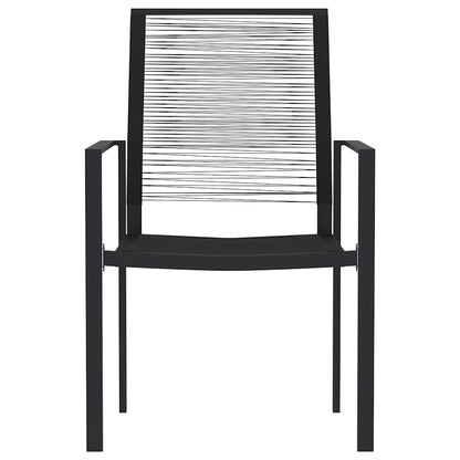 9 Piece Garden Dining Set Black