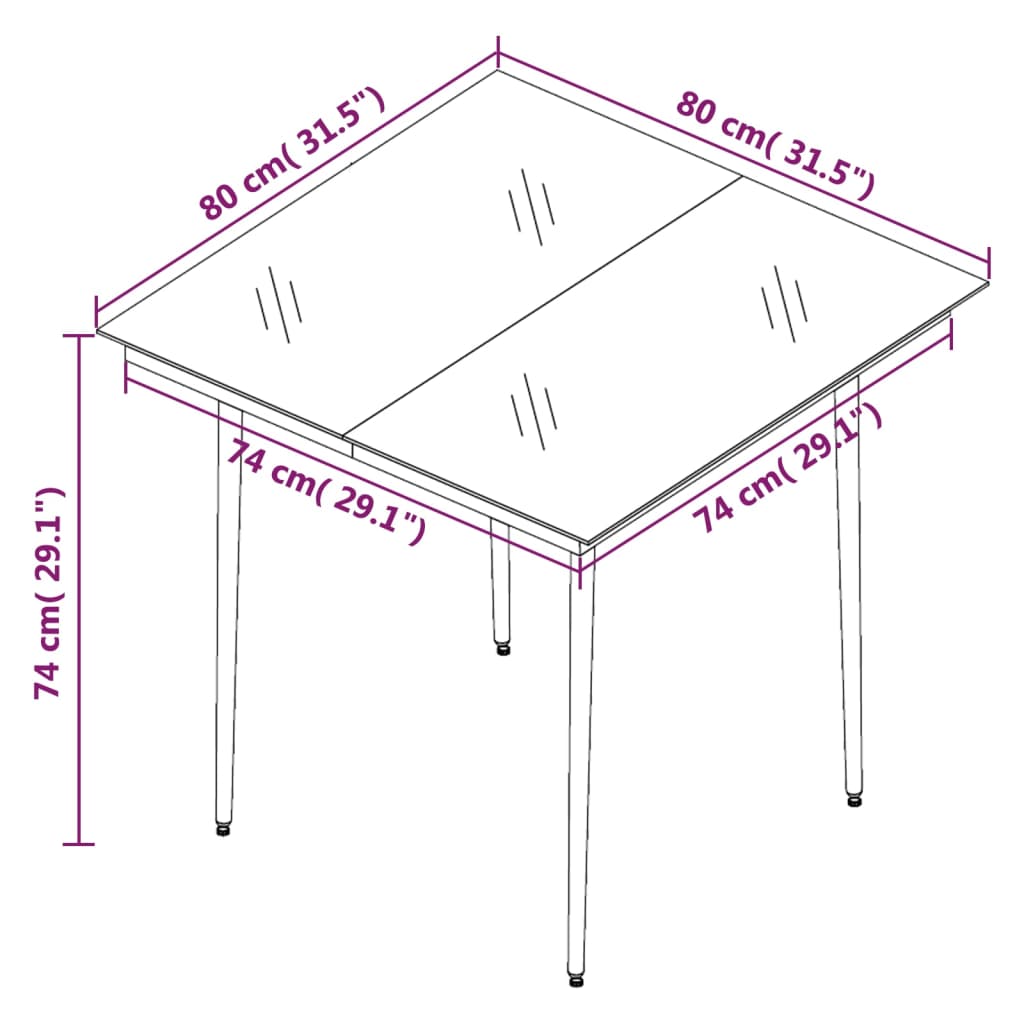Garden Dining Set | Black
