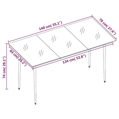 Garden Dining Set | Black | PVC rattan | Large | Seats Many