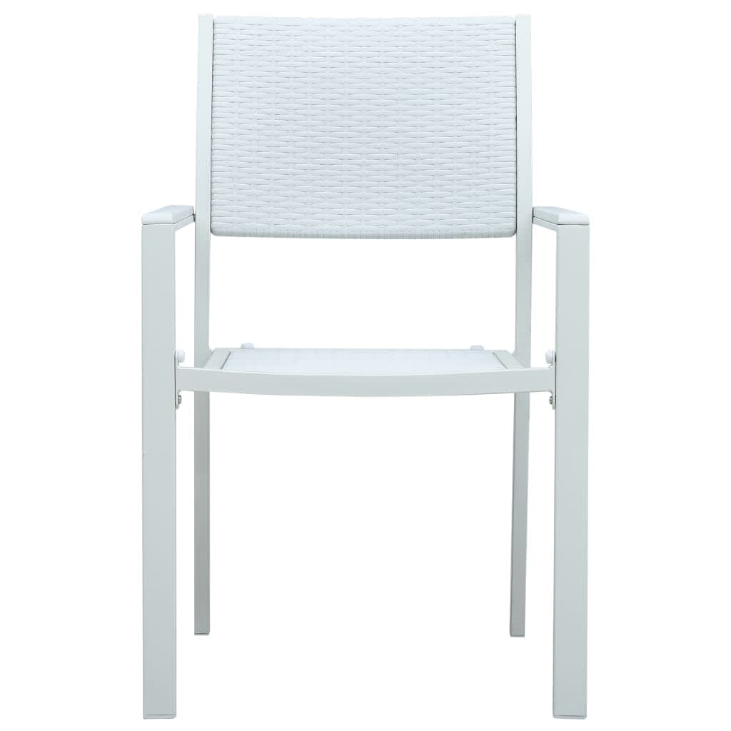 9 Piece Garden Dining Set White