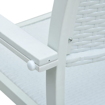 9 Piece Garden Dining Set White