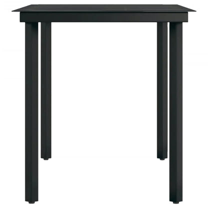 5 Piece Garden Dining Set Black