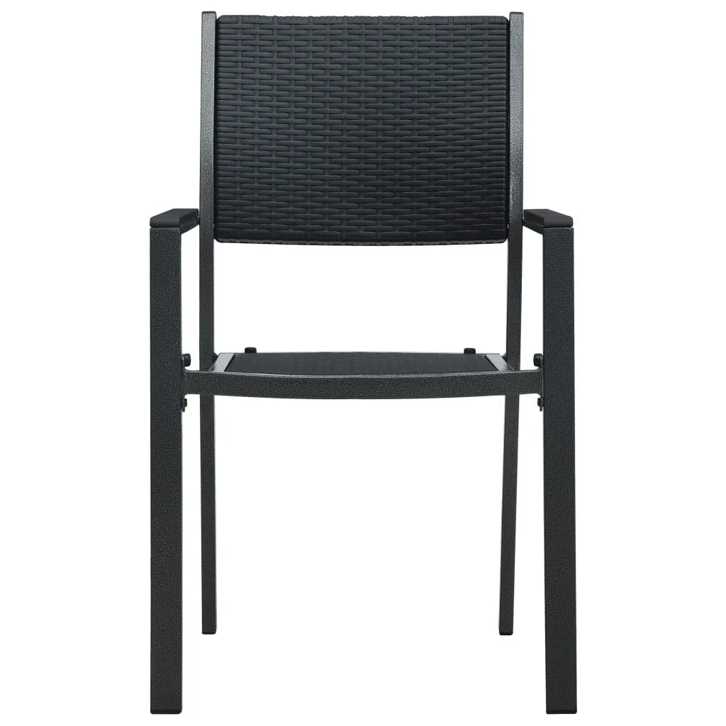 Garden Dining Set | Black | Powder-coated Steel | Large | Light Weight