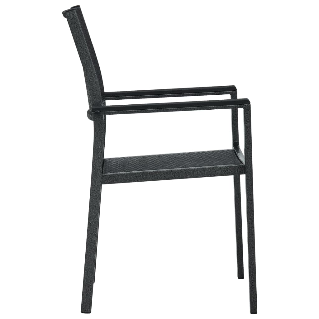 Garden Dining Set | Black | Powder-coated Steel | Large | Light Weight