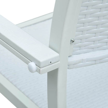 9 Piece Garden Dining Set White