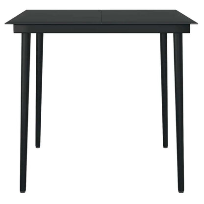 5 Piece Garden Dining Set Black