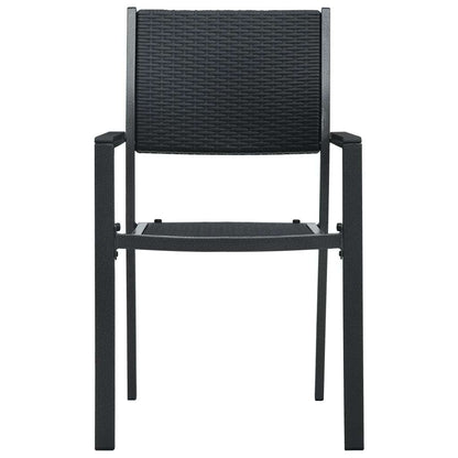 9 Piece Garden Dining Set Black
