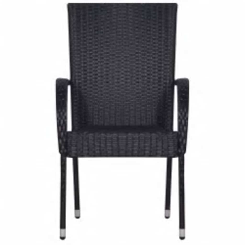 3 Piece Outdoor Dining Set Black