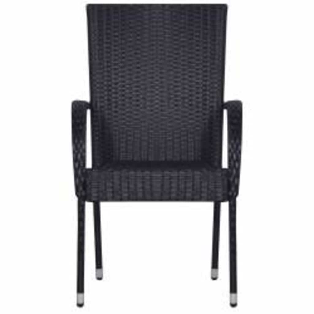 5 Piece Outdoor Dining Set Black