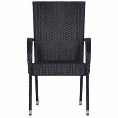 5 Piece Outdoor Dining Set Black