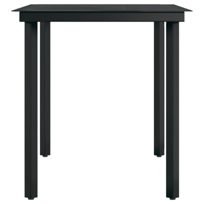5 Piece Outdoor Dining Set Black