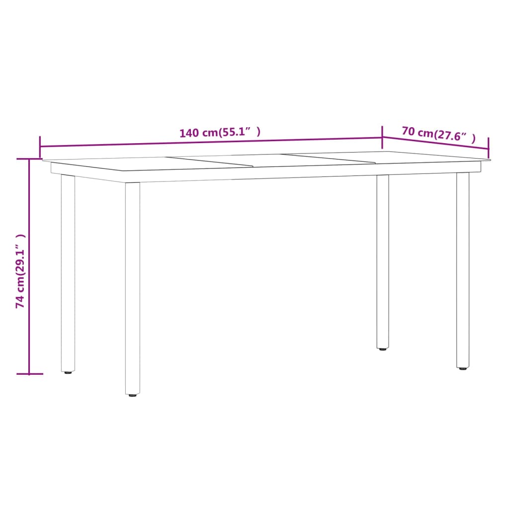 Garden Dining Set | Brown and Black