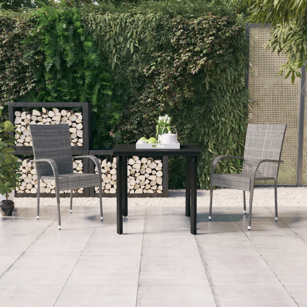 Garden Dining Set | Grey and Black