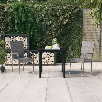 Garden Dining Set | Grey and Black